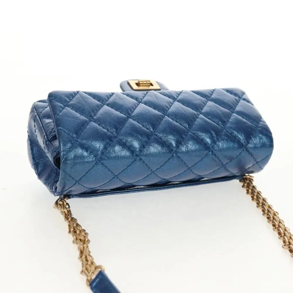 Chanel Matelasse Calfskin Chain Shoulder Bag Blue